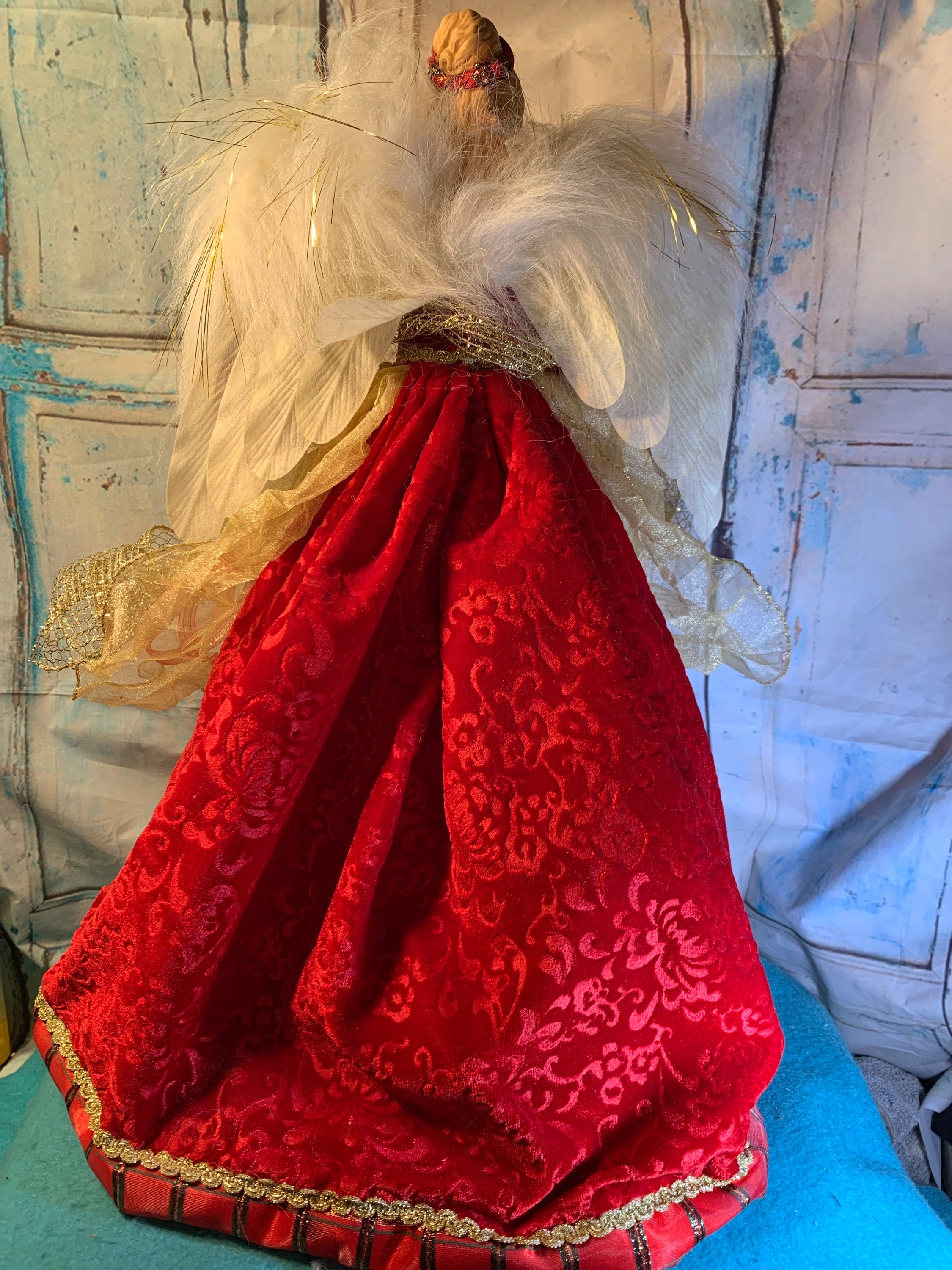 Vintage Angel Tree Toppers or Christmas Decor. White or Red Etsy