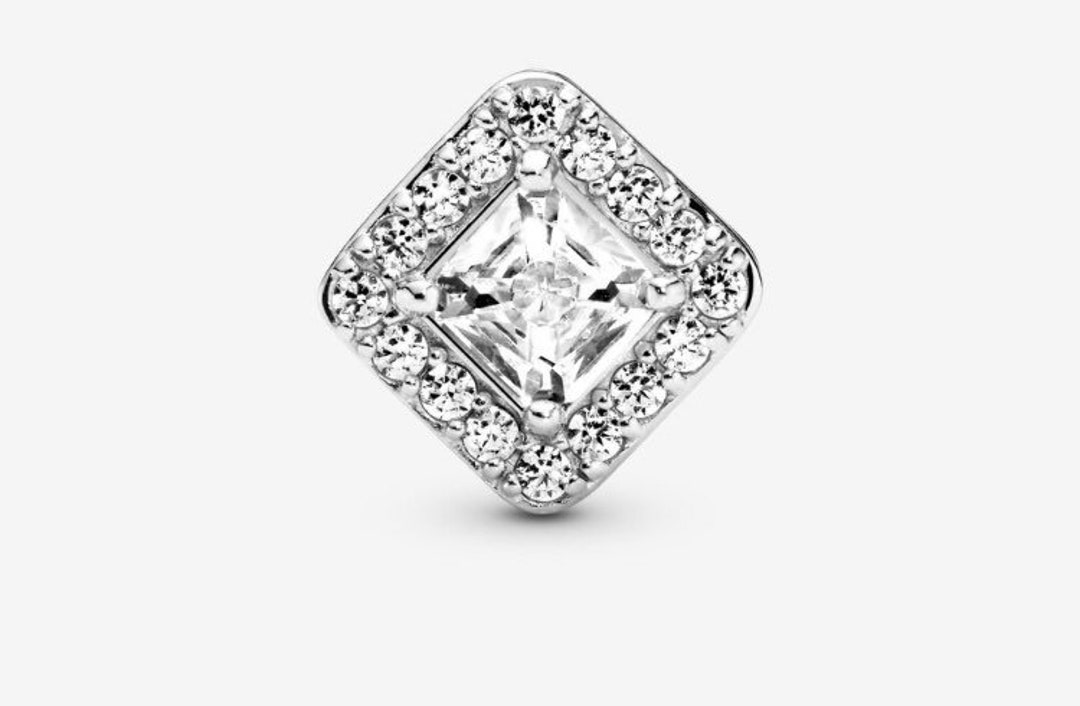 Pandora Geometric Radiance Charm Clear Cubic Zirconia NEW -