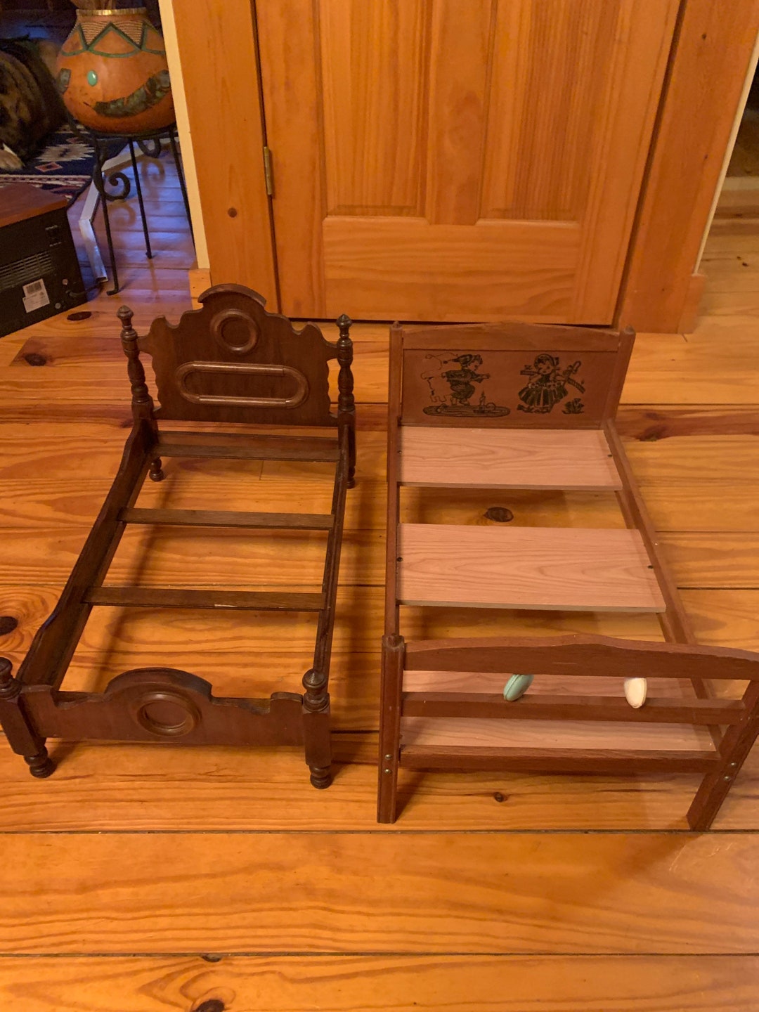 Antique doll bed sales