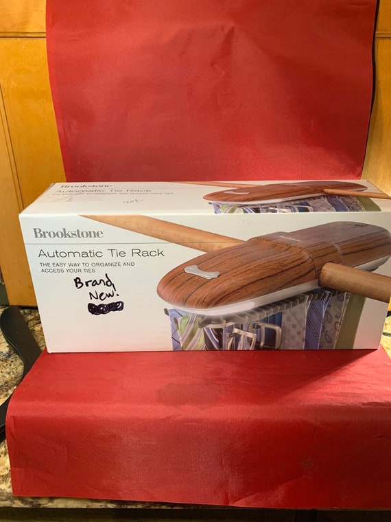 brookstone tie rack