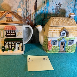 Collectible Ceramic Pitchers Shaped Like Houses.  Your Choice!!