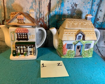 Collectible Ceramic Pitchers Shaped Like Houses.  Your Choice!!