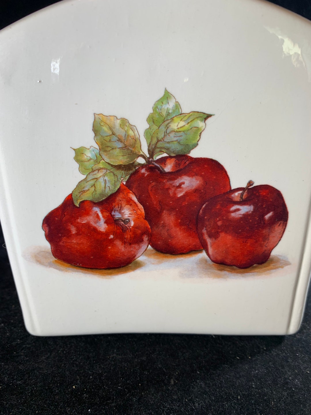 Vintage Ceramic Red Apple Napkin Holder in Excellent Condition Etsy