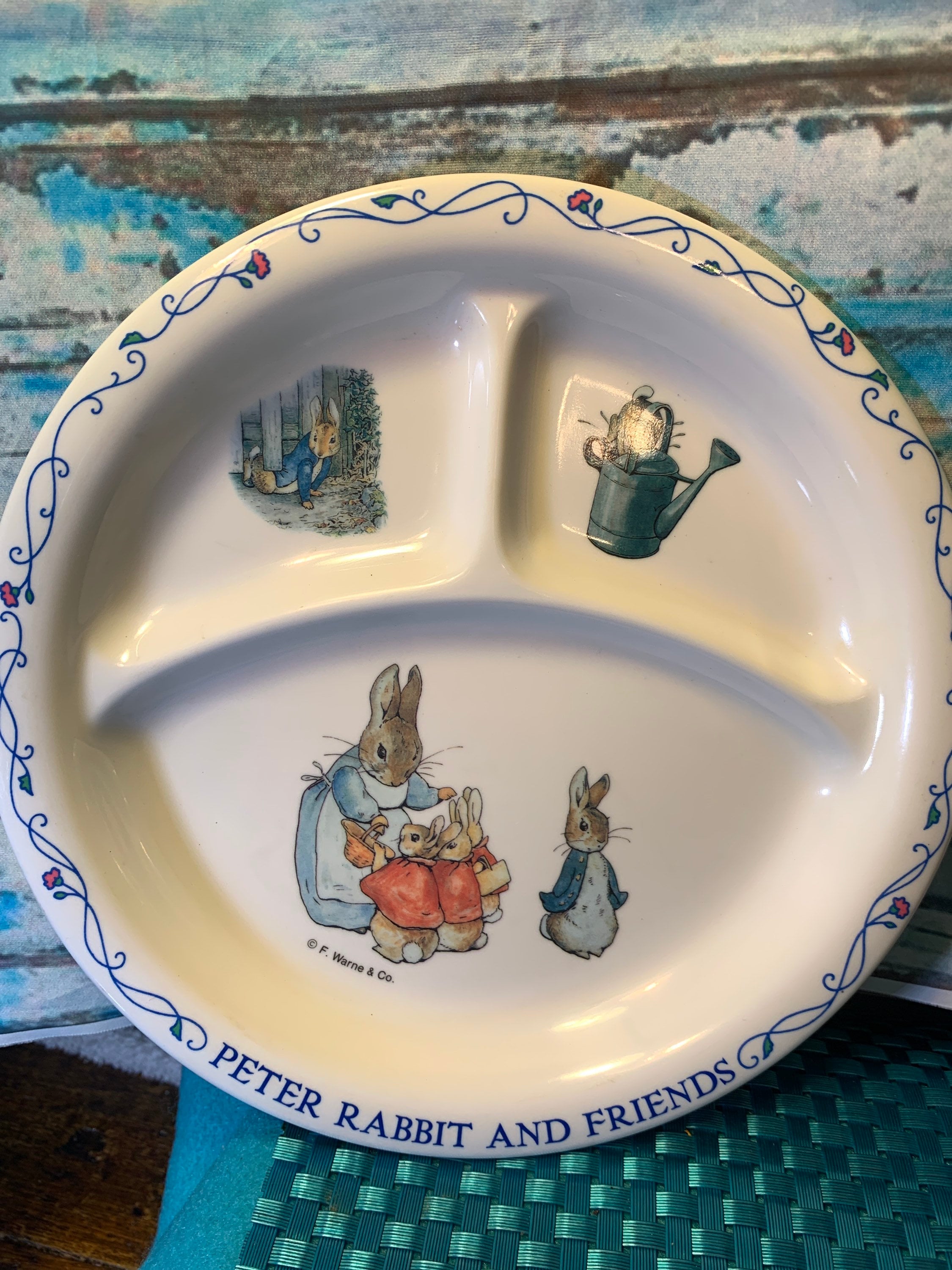 Plastic Kid's Plates- Your Choice of Vintage Plates “peter Rabbit