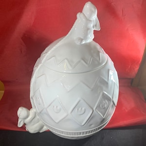 Pier One Original Easter Bunnies Collectable Vintage Cookie Jar Like New Condition!!
