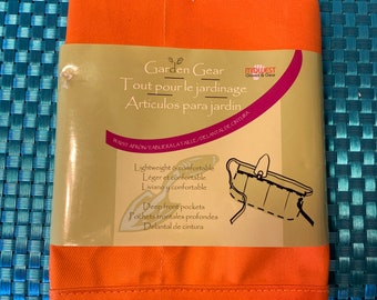 Garden Gear Apron- Midwest Gloves and Gear Orange 100% Cotton Gardening Apron NEW in Original Package!