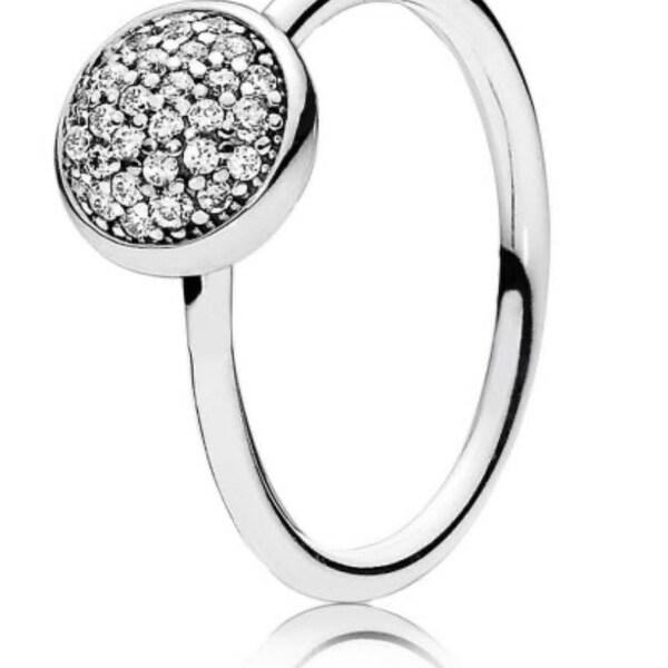 Pandora Dazzling Droplet Ring NEW with Cubic Zirconia in Sterling Silver 191009CZ