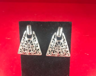 Silver Geometric Earrings NEW