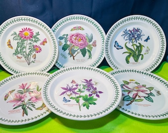 Portmeirion Dinner Plates, Round Dinner Plates, Botanic Garden Plates, Vintage Dinner Plates, Floral Plates w/ Butterflies.Your Choice!