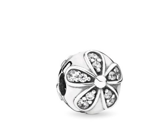 Pandora Daisy Clip Charm: Sterling Silver With Cubic Zirconia - Etsy