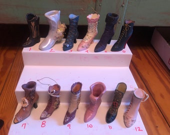 Miniature Boots Collectibles Vintage Miniature Shoes Your Choice!! Many to Choose From!!