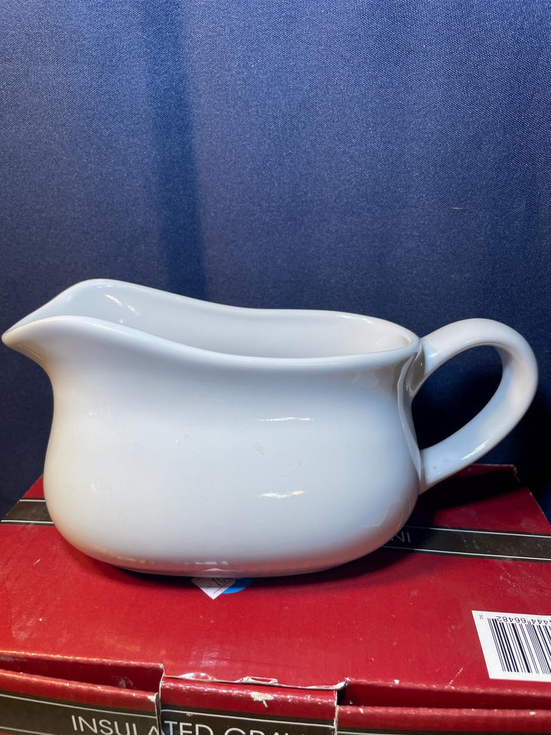 Vintage Gravy Boats White Ceramic or Stainless Insulated Gravy Boat Your Choice!! White
