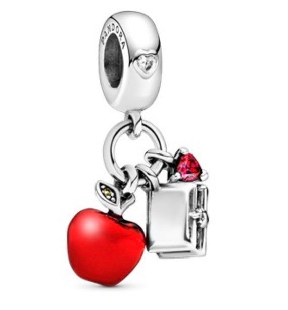 Pandora Disney Snow White Apple and Heart Dangle C