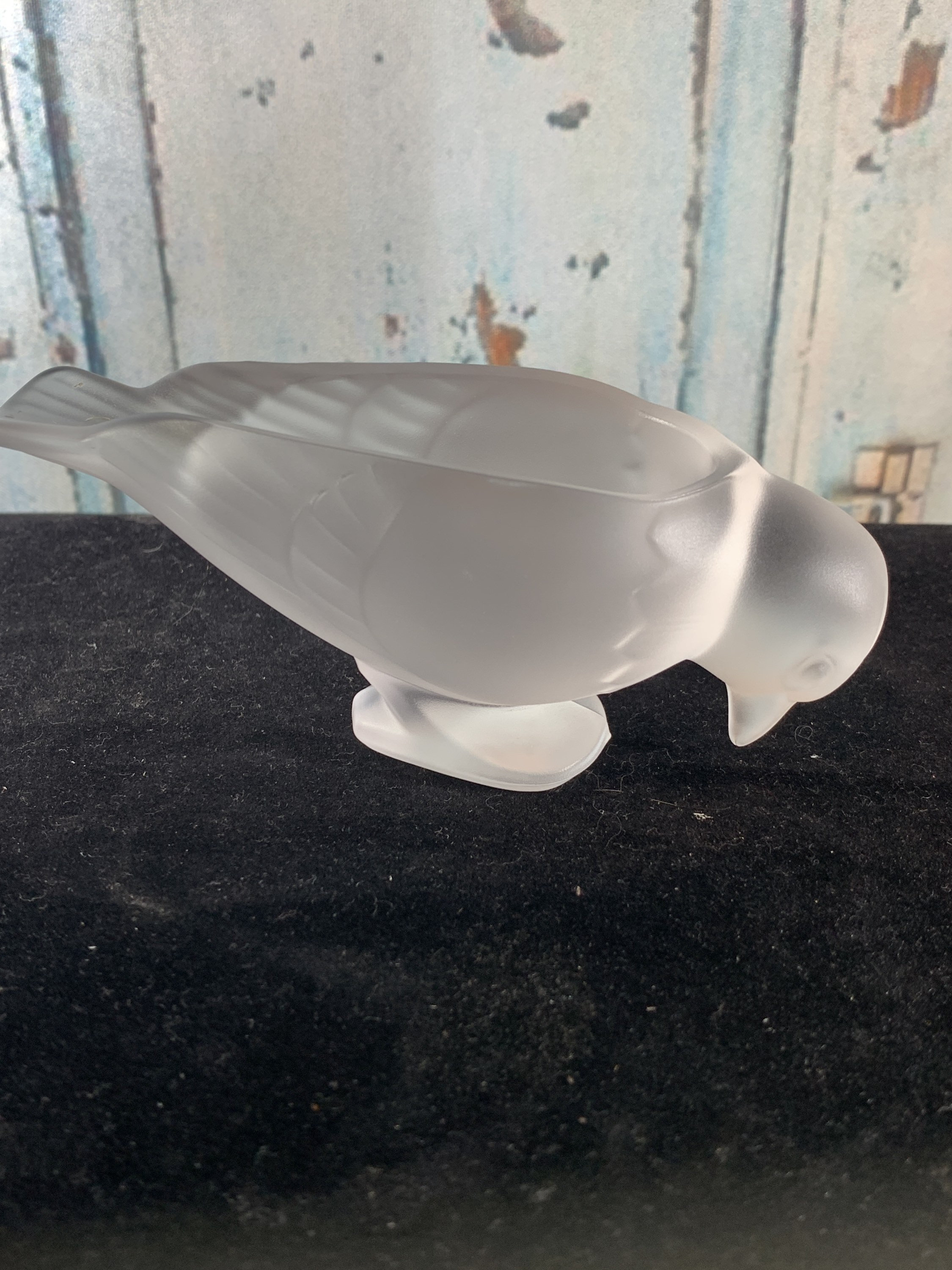 Cristal De Sevres Frosted Leaded Crystal Bird Made in France Like