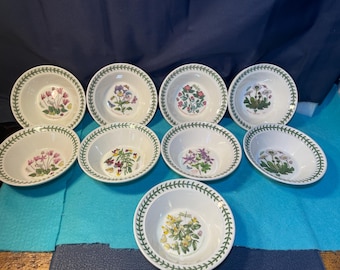 Portmeirion Botanic Garden Rimmed Cereal Bowls, Soup Bowls, Pasta Bowls. 6.5&quot; Your Choice! Stunning Vintage Dishware!! Never Used!
