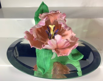 Parrot Tulip Hand Painted Limited Edition by Lenox  Mint Condition Circa 1989