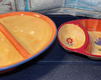 Pfaltzgraff Napoli Divided Bowls Like NEW Previous Display Models Your Choice!!