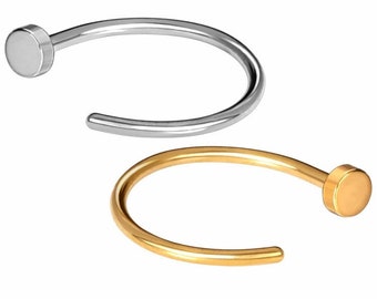 Fake Nose or Lip Hoop Several Gauges, Colors and Diameters NEW