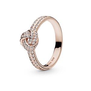 Sparkling love knot pandora best sale ring