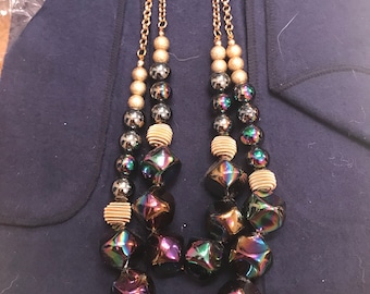 Two Strand Beaded Necklace