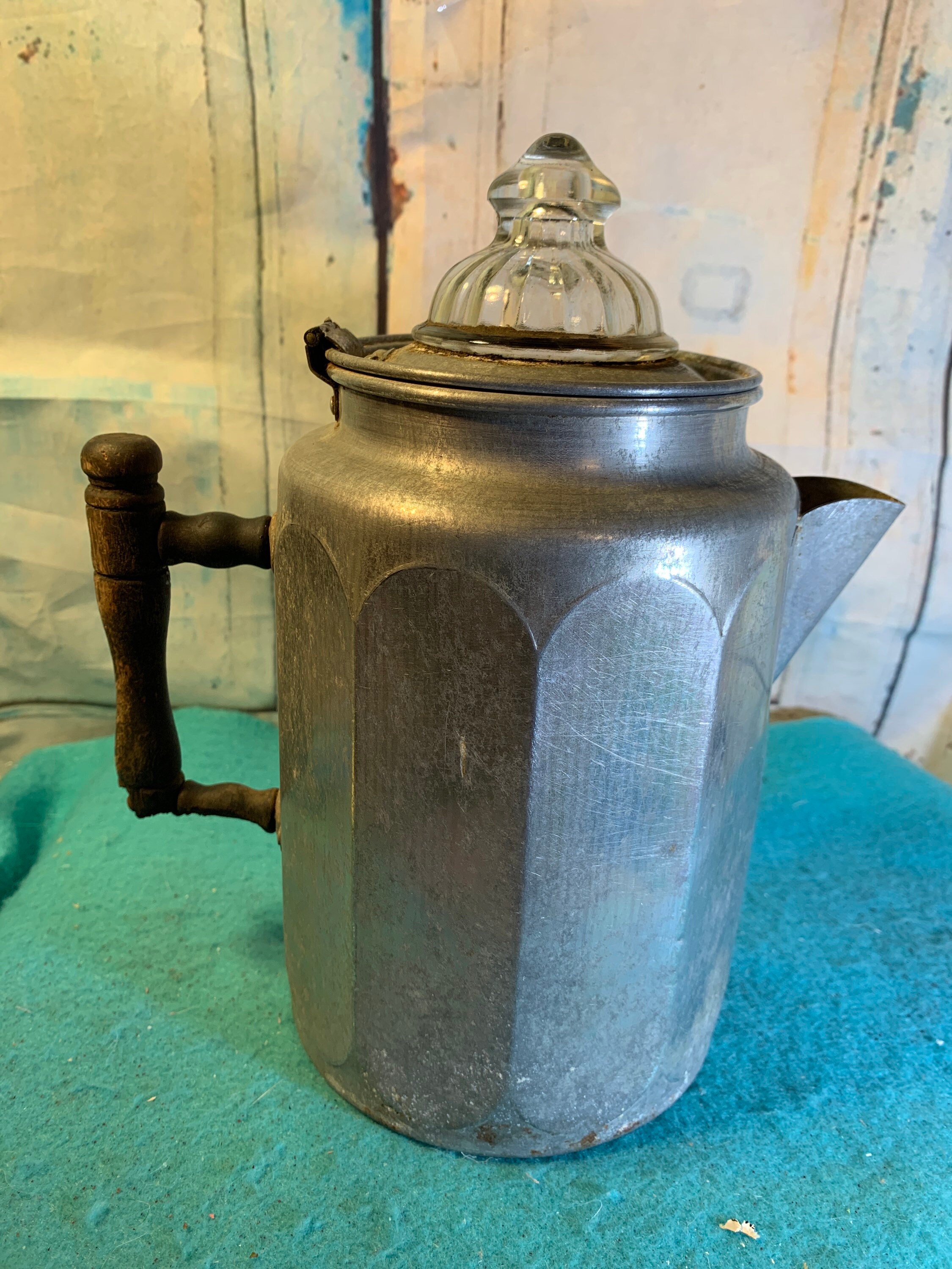 Antique Metal Ornate Detailed Coffee Pot (5002857)