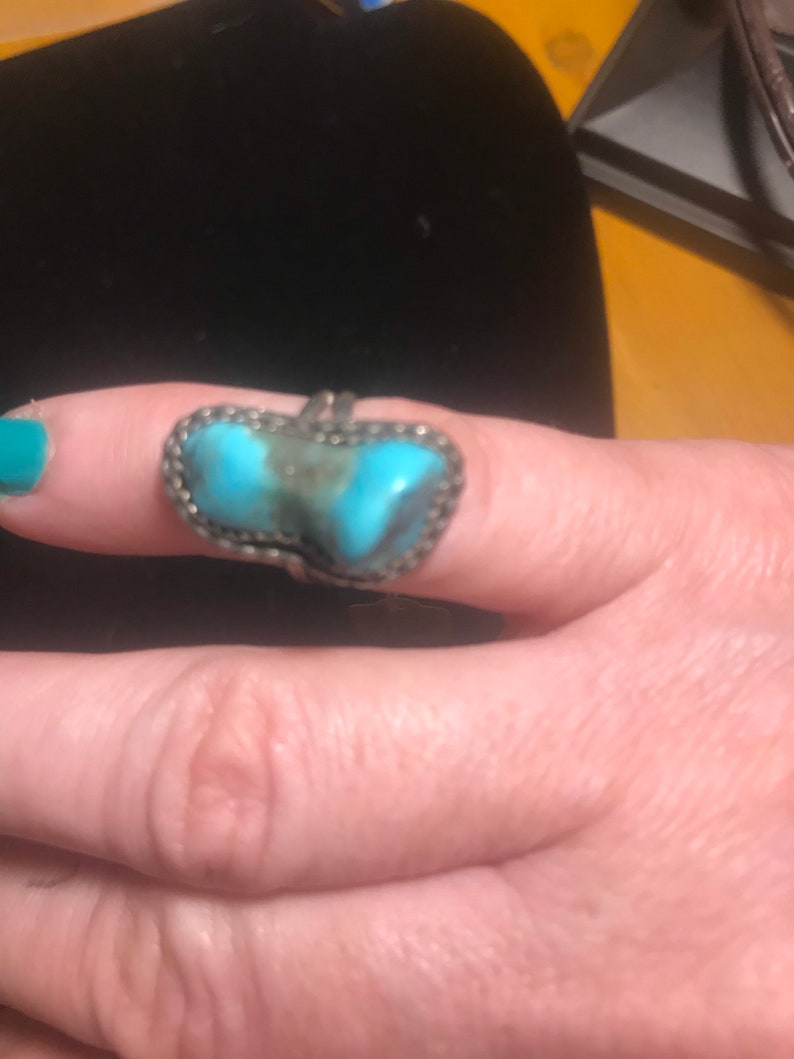 Navajo Vintage Sterling silver and turquoise ring