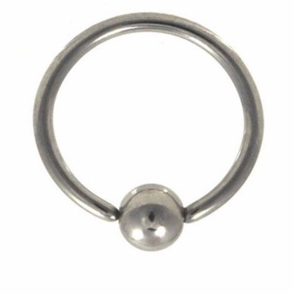 Captive Bead Ring in Surgical Steel 18 gauge 12, 10, 8 & 6 mm NEW Some Colors