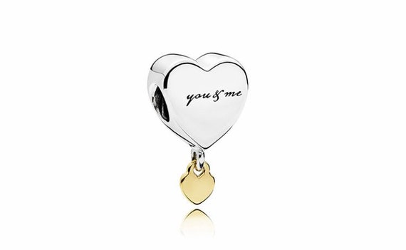Pandora Two Hearts Charm in Sterling Silver and 1… - image 2