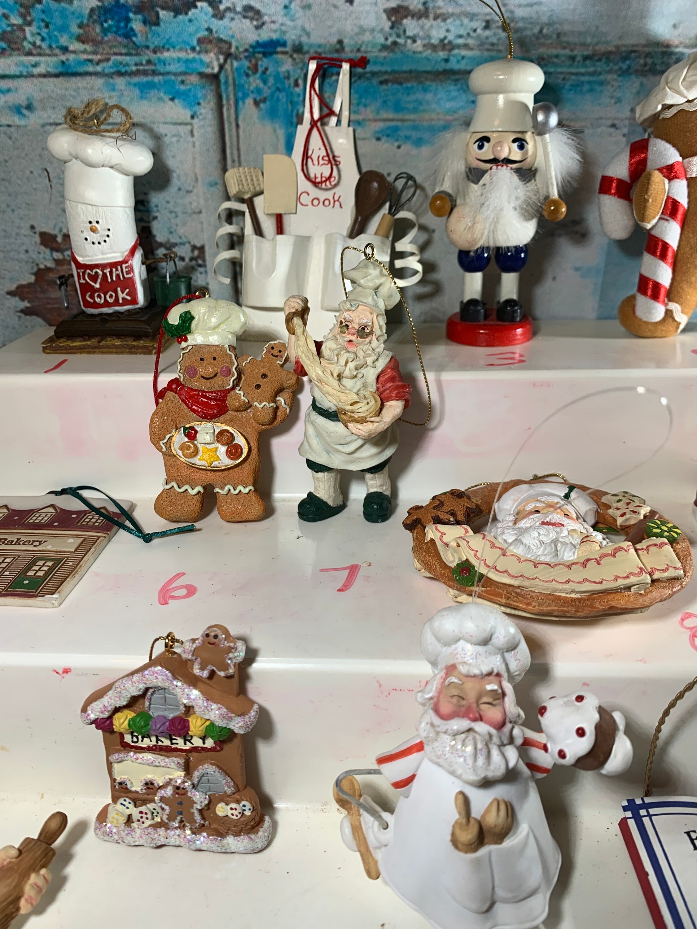 Rare Chef and Baker Themed Vintage Christmas Ornaments Dept Etsy