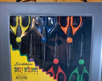 Set of Six Art Scrapbooking Scissors Crafting Scissors NEW in Original Carrying Case!