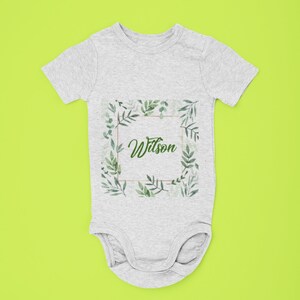Personalized Baby Name Onesie® - Custom Baby Last Name Onesie®- Cute Baby Last Name or First Name Onesie® - Unique Baby Shower Gift Clothes