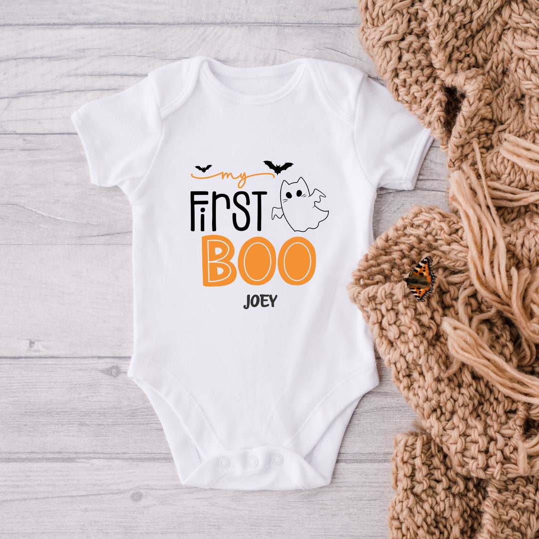Personalized Baby Name Onesie® Cute My First Boo Onesie® Etsy
