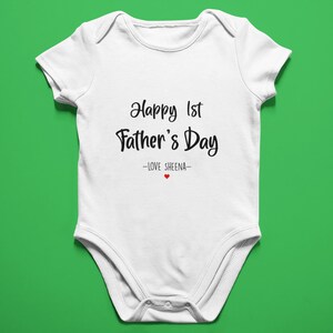 Father&#39;s Day Personalized Baby Onesie® - Custom Baby Name Onesie® - Funny Customized Baby Name Bodysuit - Cute Baby Name Onesie® - New Baby
