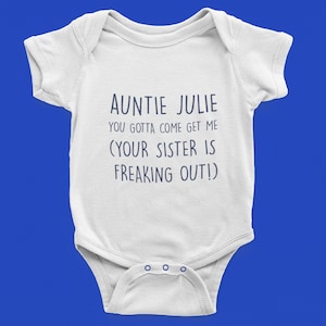 Funny Auntie Name Personalized Baby Onesie® - Custom Baby Onesie® - Funny Auntie Baby Gift Bodysuit - Unique Baby Shower Gift - Baby Outfit