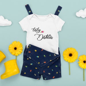 Personalized Baby Name Onesie® - Custom Name Baby Clothes - Pregnancy Announcement Name Baby Onesie® - Baby Shower Gift - Customized Onesie®