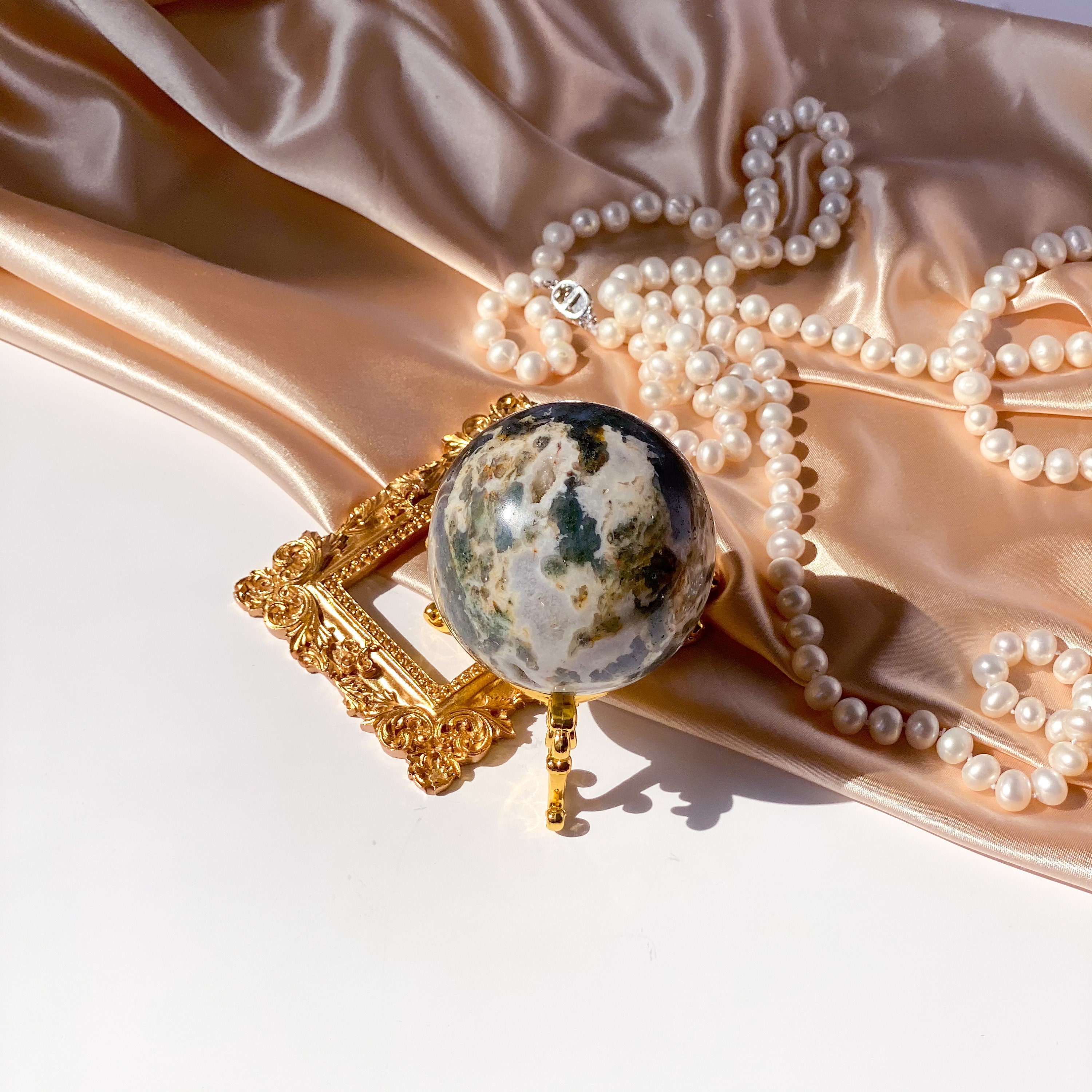 DRUZY MOSS AGATE Sphere Druzy Agate Sphere Druzy Quartz Sphere | Etsy