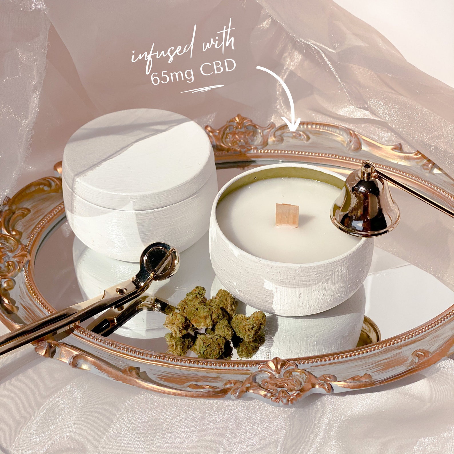 CBD Hemp CANDLE Infused with Cannabis Hemp Oil All Natural Etsy