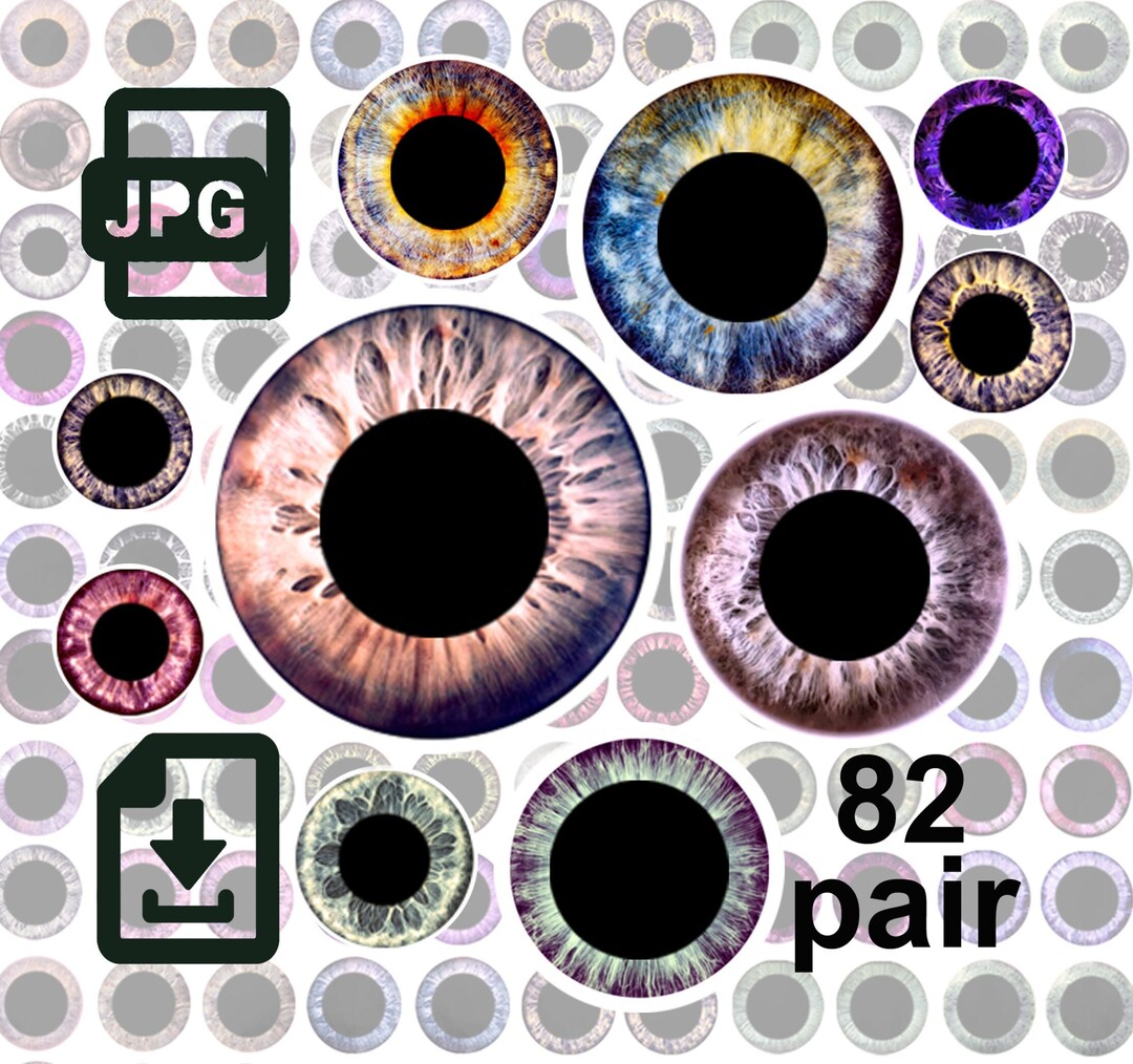 82 Pair Blythe Doll Eye Chip Jpg 14 Mm Purple and Gray Fantasy Eye ...