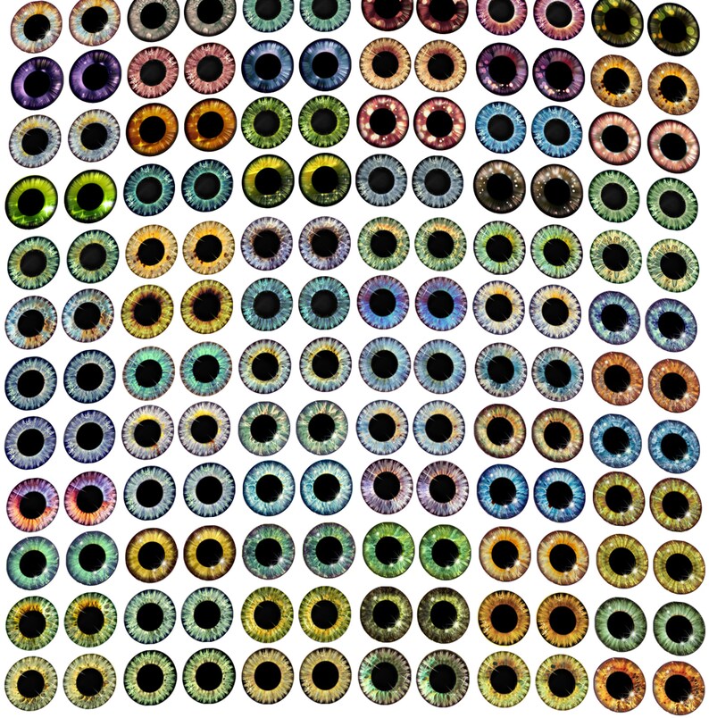 eye printable for Blythe 14 mm digital doll eyes jpg eyes for doll 210x297 82 pair of fantasy sparkling jpg eye chips for Blythe DIY