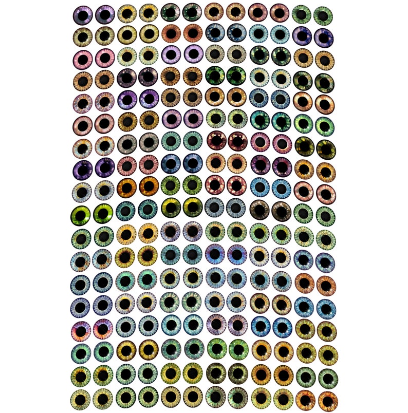eye printable for Blythe 14 mm digital doll eyes jpg eyes for doll 210x297 82 pair of fantasy sparkling jpg eye chips for Blythe DIY