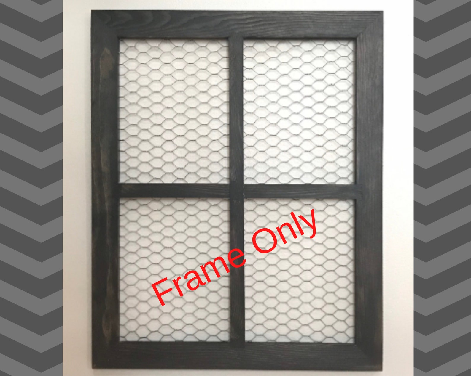 Window Frame Chicken Wire Decor Farmhouse Wall Decor Etsy