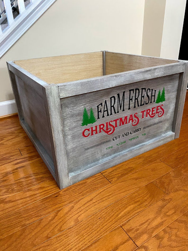 Christmas stocking stands i made for christmas Solid Wood Collapsible Christmas Tree Collar Box Xmas Tree | Etsy