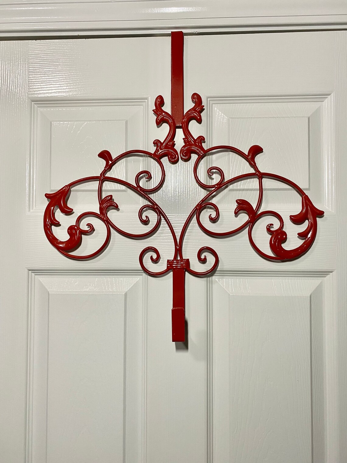21 Large Red Metal Scroll Wreath Hanger Scroll Wreath Etsy