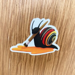Sticker escargot peint