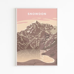 Pôr do sol em Snowdon, Snowdonia, País de Gales - Pôster impresso