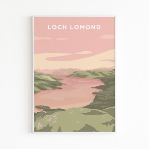 Loch Lomond Print - Parc national, Coucher de soleil affiche de l’Écosse