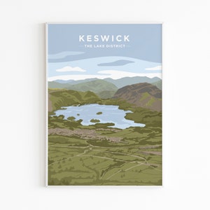 I Love Keswick The Lake District Fridge Magnet Metallic 