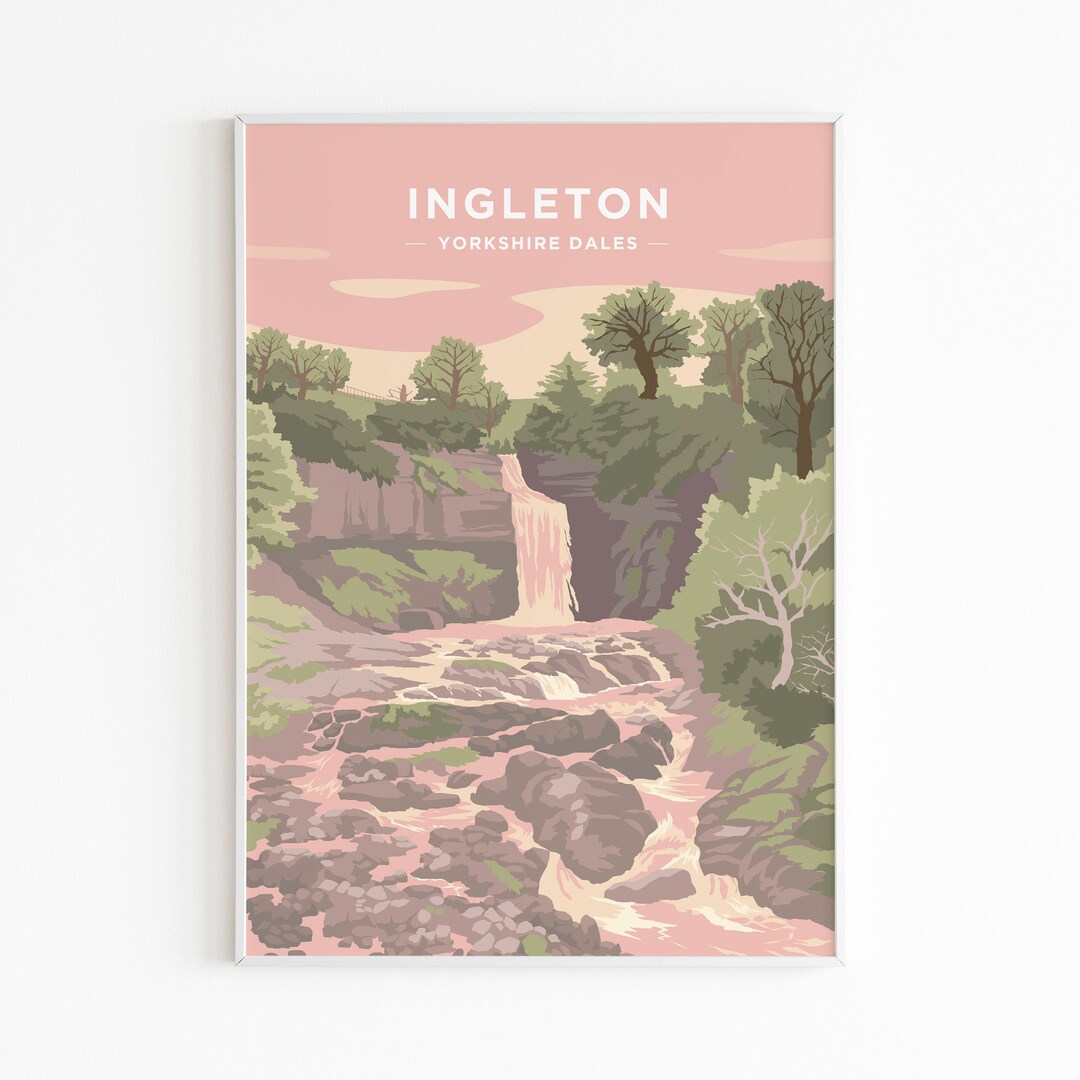 Ingleton Waterfalls Sunset, Yorkshire Dales - Print Poster - Etsy