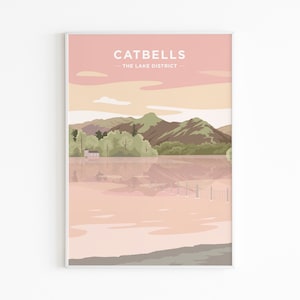 Catbells Sunset, The Lake District - Print Poster