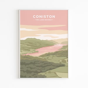 Coniston Water Sunset, Lake District - Print Poster